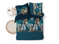 Jogo de Cama "Alianor" 3 Peças 240x220cm Azul Tropical Chic 100% Algodão