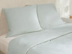 Jogo de cama de cetim 108 fios/cm² - Capa de edredão 220 x 240 cm + 2 fronhas 63 x 63 cm - Bege - TALORA de PALACIO