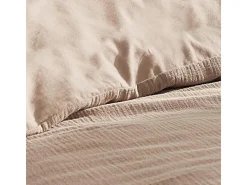 Jogo de Cama em Musselina de Algodão "Angélia" 140x200cm Areia - Suavidade e Conforto