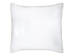 Jogo de cama percal 80 fios/cm², capa edredão 220x240 cm + 2 fronhas branco e bege - AGAMI