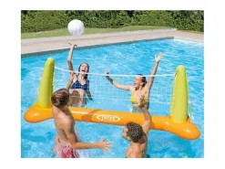 Jogo de Vôlei Flutuante para Piscina Intex com Rede Inflável e Bola - 239 x 64 x 91 cm