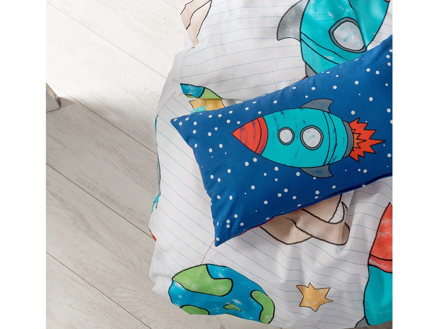 Jogo nórdico 2 piezas 155x220 cm (Cama 80/90) Space rocket