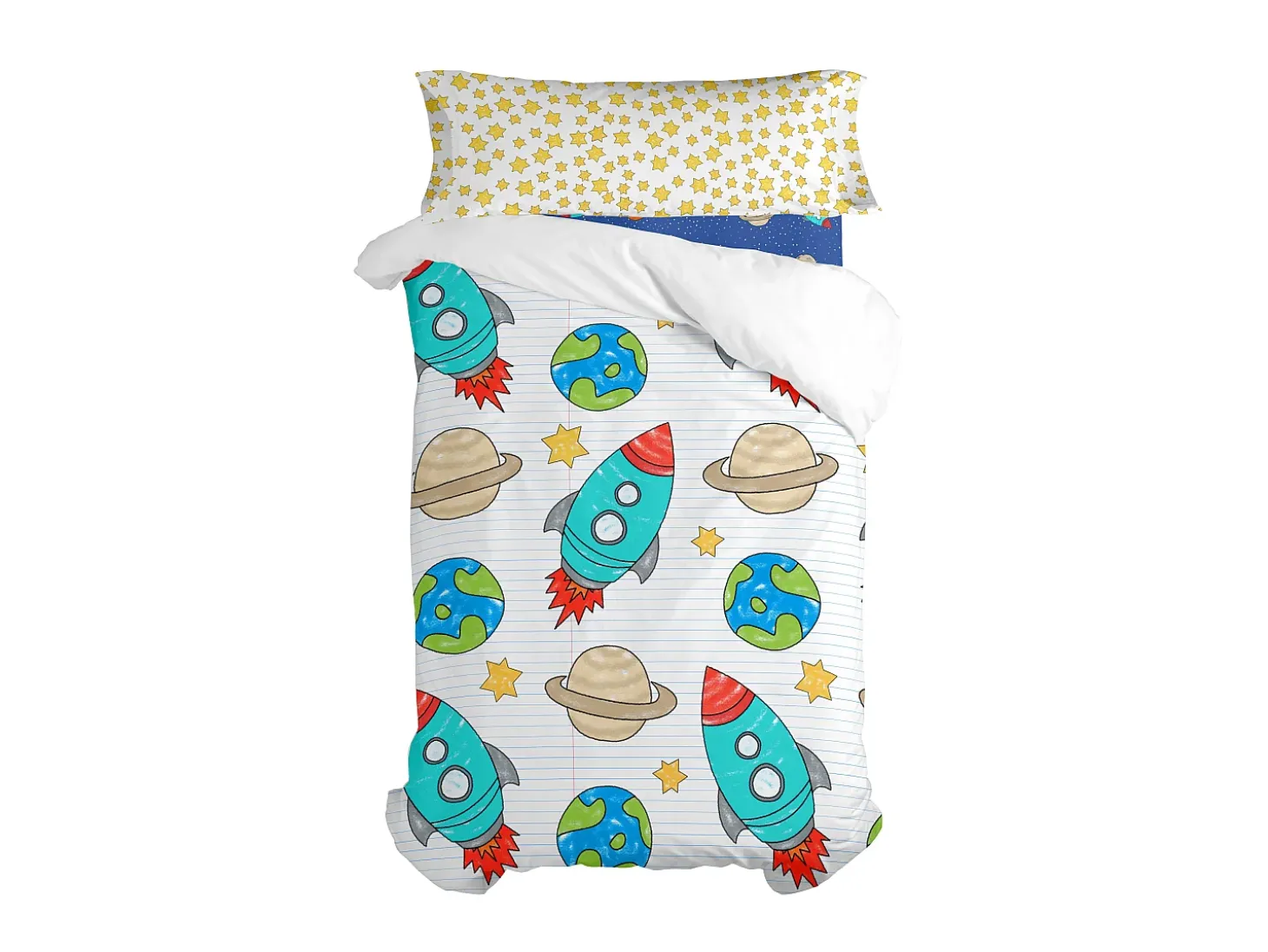 Jogo nórdico 2 piezas 155x220 cm (Cama 80/90) Space rocket