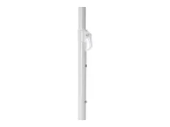 KADAX Guarda-sol redondo, 220 x 142-224 cm, guarda-sol de pátio, tela de varanda, guarda-sol ajustável em altura para varanda, jardim, terraço, piscina e praia, cru