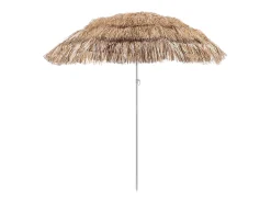 KADAX Guarda-sol redondo para varanda, jardim, terraço, piscina e praia, guarda-sol ajustável em altura, guarda-sol de pátio, marrom/cru