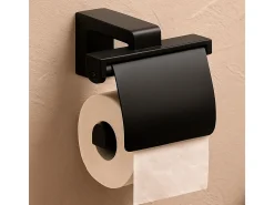 Kissy porta-rolos de papel higiénico preto Essebagno