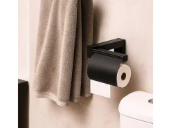 Kissy porta-rolos de papel higiénico preto Essebagno