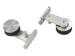 Kit Completo de Ferragens para Porta Deslizante 183cm em Aço Inoxidável Prateado