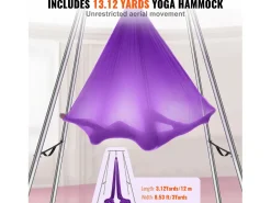 Kit de Balanço de Yoga SucceBuy, com Suporte e Rede Aérea, Capacidade de 250 kg, Estrutura de Yoga Roxa