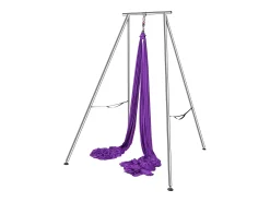 Kit de Balanço de Yoga SucceBuy, com Suporte e Rede Aérea, Capacidade de 250 kg, Estrutura de Yoga Roxa