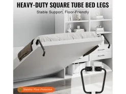Kit de Cama Recuada Queen SucceBuy, Equipamento de Cama Mural de Luxo Pré - Montado, Plegável