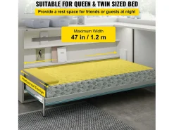 Kit de Ferragens de Suporte Robusto para Cama Recuada SucceBuy, Horizontal, para Cama de Casal