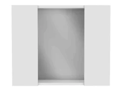 Kit de Primeiros Socorros Artemis em Melamina, com 6 prateleiras interiores e duas portas, com espelho, 49.53 cm X 59.94 cm X 13.71 cm, Branco