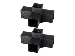 Kit De Suporte Para Pérgola SucceBuy 10,16 x 10,16 cm 3,6 x 3,6 Interno, 4 Vias Para Marcenaria DIY