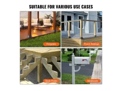 Kit de Suporte SucceBuy - Embalagem de 10 Suportes para Base de Poste de 101,6 x 101,6 mm para Ancoragens Reforçadas em Madeira