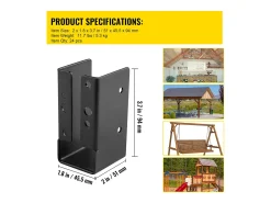 Kit de Suporte SucceBuy - Embalagem de 24 Suportes de Viga Ocultos de 2 x 4 pol. (5,08 x 10,16 cm) para Madeira, Montagem Frontal, Flange Oculto