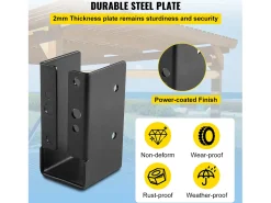 Kit de Suporte SucceBuy - Embalagem de 24 Suportes de Viga Ocultos de 2 x 4 pol. (5,08 x 10,16 cm) para Madeira, Montagem Frontal, Flange Oculto