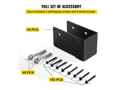 Kit de Suporte SucceBuy - Embalagem de 24 Suportes de Viga Ocultos de 2 x 4 pol. (5,08 x 10,16 cm) para Madeira, Montagem Frontal, Flange Oculto