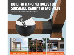 Kit de Suportes para Pergola SucceBuy 15.24x15.24 cm 3 Vias Internas 14.2x14.2 cm 4 Peças