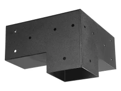 Kit de Suportes para Pérgola SucceBuy, Lote de 8, Suporte para Pontalete de Madeira 9.2x9.2 cm, 4 Suportes de Canto 3 Vias, 4 Bases para Postes, Aço Carbono