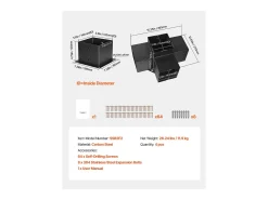 Kit Suportes de Pergolado SucceBuy, Lote de 4, Suporte de Pontalete Madeira 14.2x14.2 cm, 2 Suportes de Canto 4 Vias, 2 Bases de Pontalete, Aço de Carbono