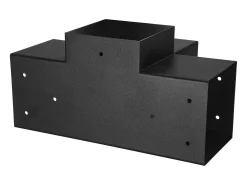 Kit Suportes de Pergolado SucceBuy, Lote de 4, Suporte de Pontalete Madeira 14.2x14.2 cm, 2 Suportes de Canto 4 Vias, 2 Bases de Pontalete, Aço de Carbono