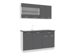 Kitchenette Esilo Branco/antracite A. 145 x L. 140 x. P. 60 cm