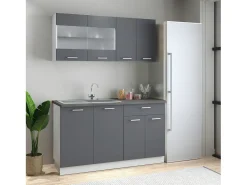 Kitchenette Esilo Branco/antracite A. 145 x L. 140 x. P. 60 cm