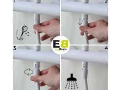 Kiwo coluna de duche mecânica dourada Essebagno