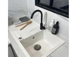 Kiwo misturador para lava-loiça preto Essebagno