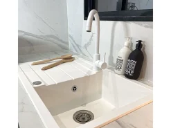 Kiwo misturador para lava-loiça branco Essebagno