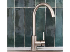 Kiwo Misturadora de lavatório efeito aço inoxidável Essebagno
