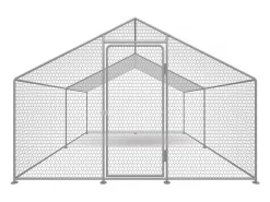 Kojec dla kurczaków 12 m² siatka druciana 4 x 3 x 2 M stal ocynkowana