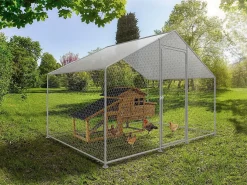 Kurnik o powierzchni 6 m², ocynkowana siatka stalowa 2 x 3 x 2 M