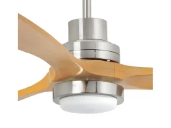 LANTAU L LED Ventilador níquel/pinho mate DC
