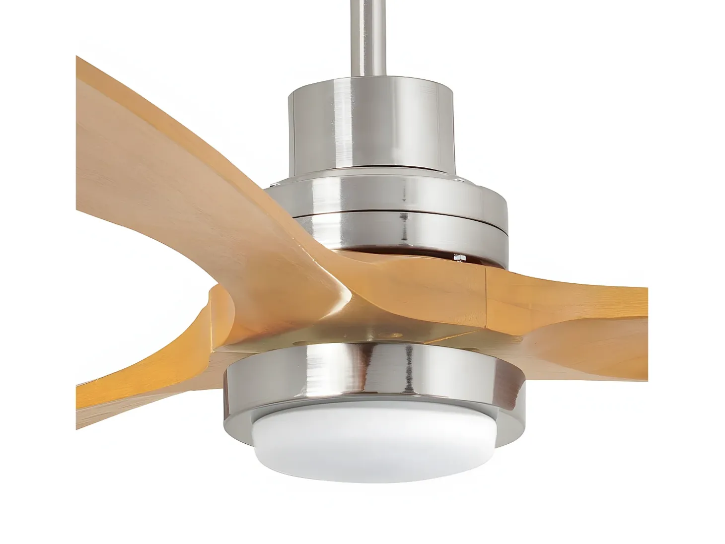 LANTAU L LED Ventilador níquel/pinho mate DC