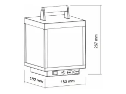 Lanterna de viseira solar LED alimentada por bateria de 3,5 W, IP54 preta