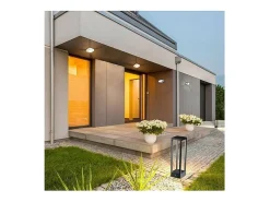 Lanterna solar LED cinza escuro 2,2 W com bateria IP54 Zafferano