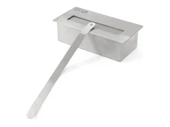 Lareira a bioetanol Biofireplace de piso Oslo em aço branco L38xD38xH100