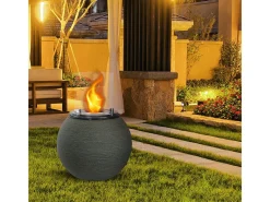Lareira a bioetanol braseiro de jardim para interior e exterior BOTTICELLI Sage Green d.40 x h54