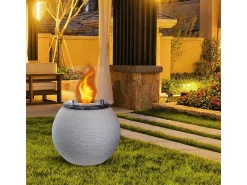Lareira a bioetanol braseiro de jardim para interior e exterior BOTTICELLI Corda Bege d.40 x h54