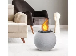 Lareira a bioetanol braseiro de jardim para interior e exterior BOTTICELLI Corda Bege d.40 x h54