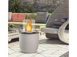 Lareira a bioetanol braseiro de jardim para interior e exterior RAFFAELLO Corda Beige d.35 x h55