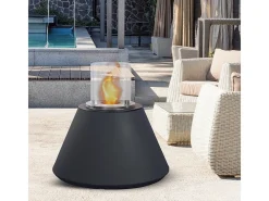 Lareira a bioetanol braseiro de jardim para interior e exterior STROMBOLI Antracite d.60 x h56