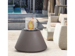 Lareira a bioetanol braseiro de jardim para interior e exterior STROMBOLI Tortora d.60 x h56