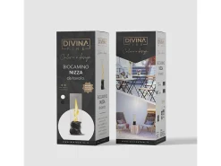 Lareira a bioetanol NIZZA preta, lareira de mesa a bioetanol, D14,5 x A46,5, para uso interno e externo.