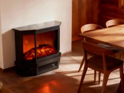 Lareira elétrica - Estilo retrô - Independente - L55,8 x P22,5 x A51,6 - Preta - ETNA