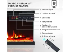 Lareira elétrica BALDERIA Orson 50 - Lareira embutida - Preto