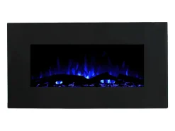 Lareira elétrica CHANDELA- C84 x L14 x A45 cm - Preta