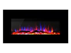 Lareira elétrica LALITA - C110 x L14 x A49 cm - Preta